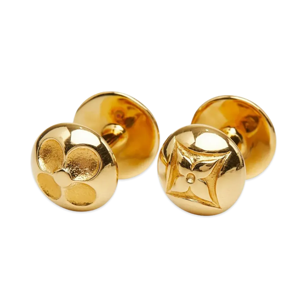 Louis Vuitton Bouton de Manchette Cufflinks "Gold"