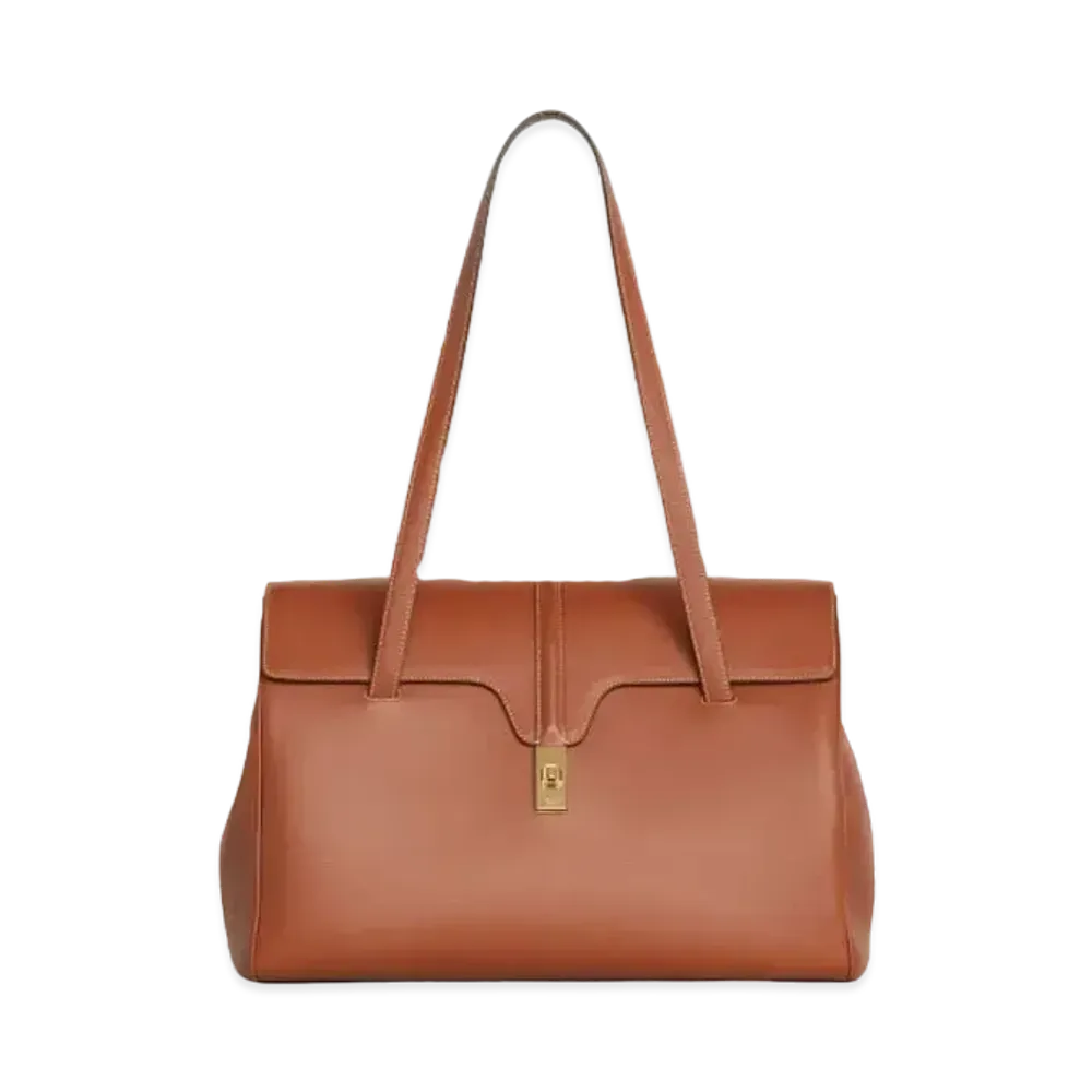 CELINE Large Soft 16 Bag in Smooth Calfskin "Tan"