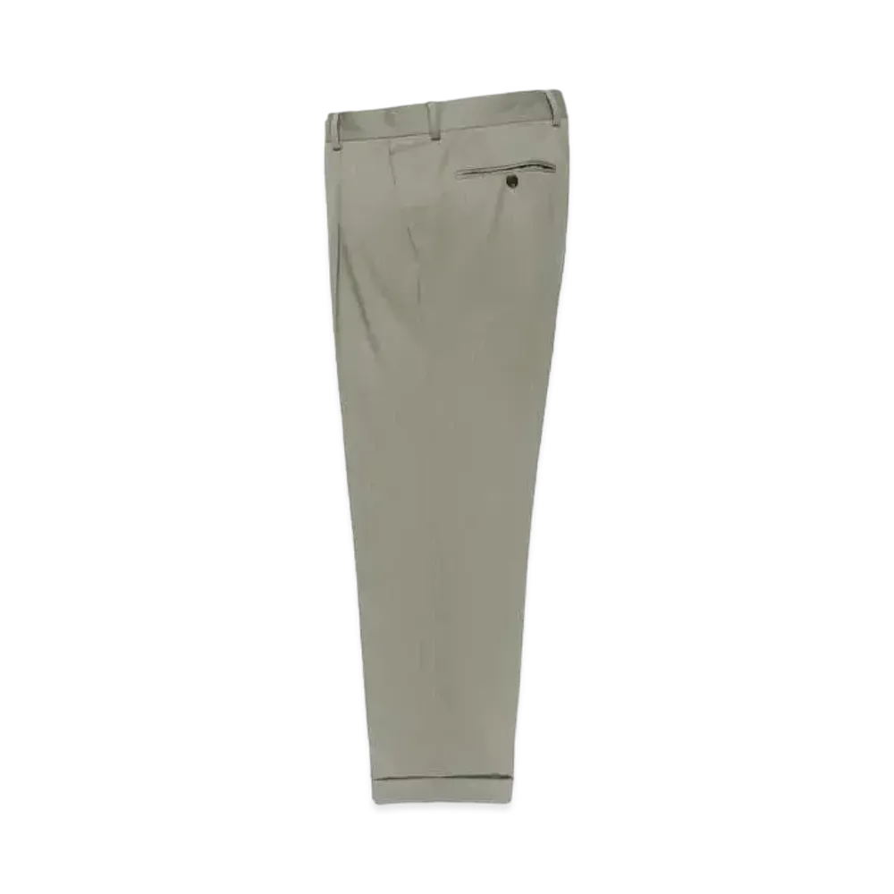 WACKO MARIA DORMEUIL / Pleated Trousers (Type-1) , Straight Trousers "Smokey Green"