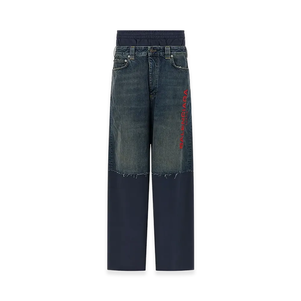 BALENCIAGA Jeans "Patched Molleton" "Blue"