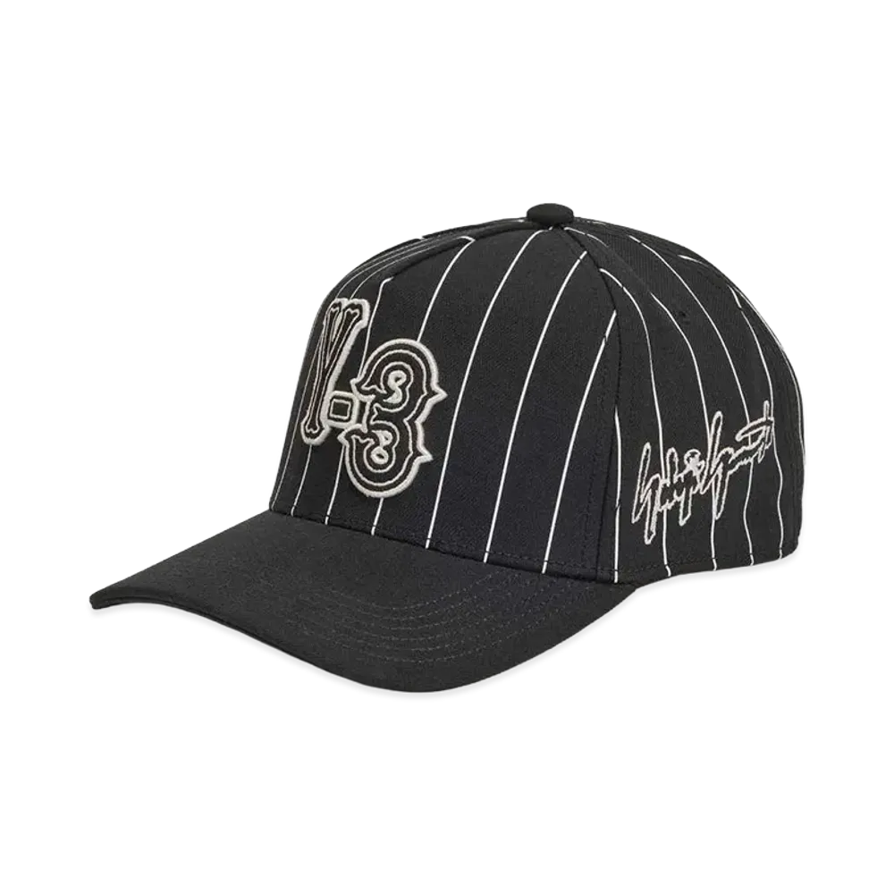 Y-3 Pinstripe Cap "Black"