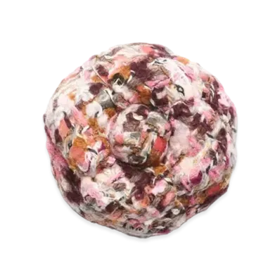 CHANEL Camellia Cotton & Wool Tweed "Burgundy/Pink/Beige/Grey"