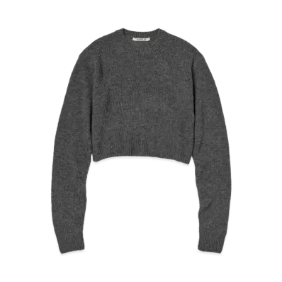 AURALEE Wool Cashmere Silk Knit Short P/O "Gray"