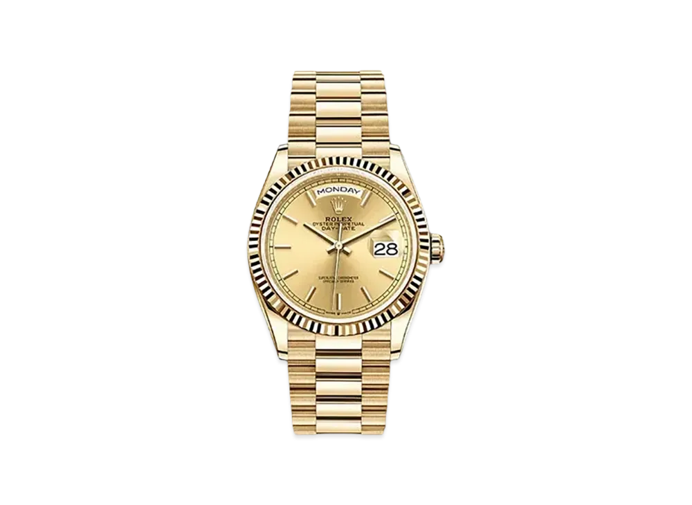 ROLEX Day-Date 36 Champagne Gold Dial 128238
