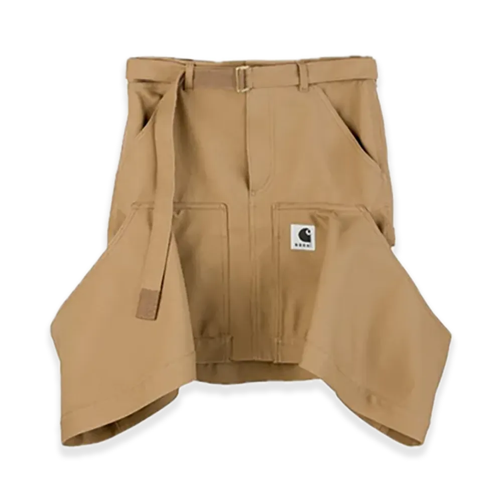 sacai x Carhartt WIP Women's Duck Skirt (ISETAN Shinjuku Exclusive) "Beige"