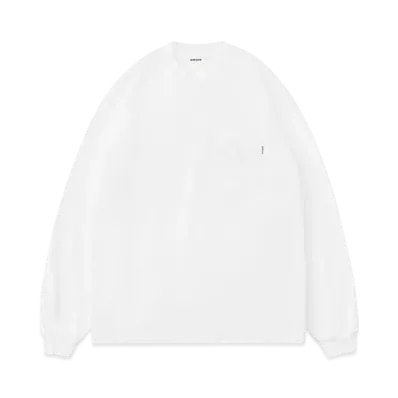 everyone Pocket Long Sleeve Tee Shirt "White"
