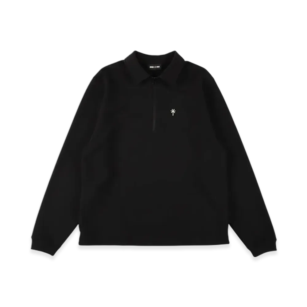 WIND AND SEA Half Zip Sweatshirt "Black"