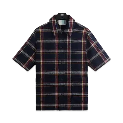 Kith Shadow Plaid Boxy Collared Overshirt "Nocturnal"