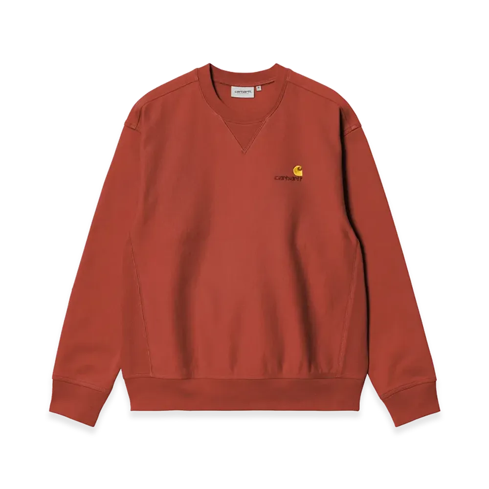 Carhartt WIP American Script Sweat "Oxide Red"