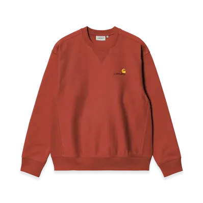 Carhartt WIP American Script Sweat "Oxide Red"