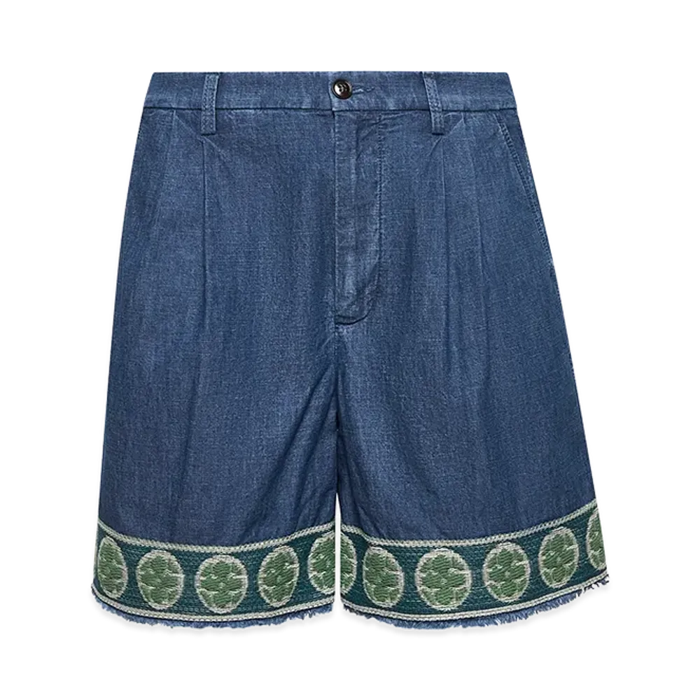 Valentino Denim Bermuda Shorts "Light Blue"