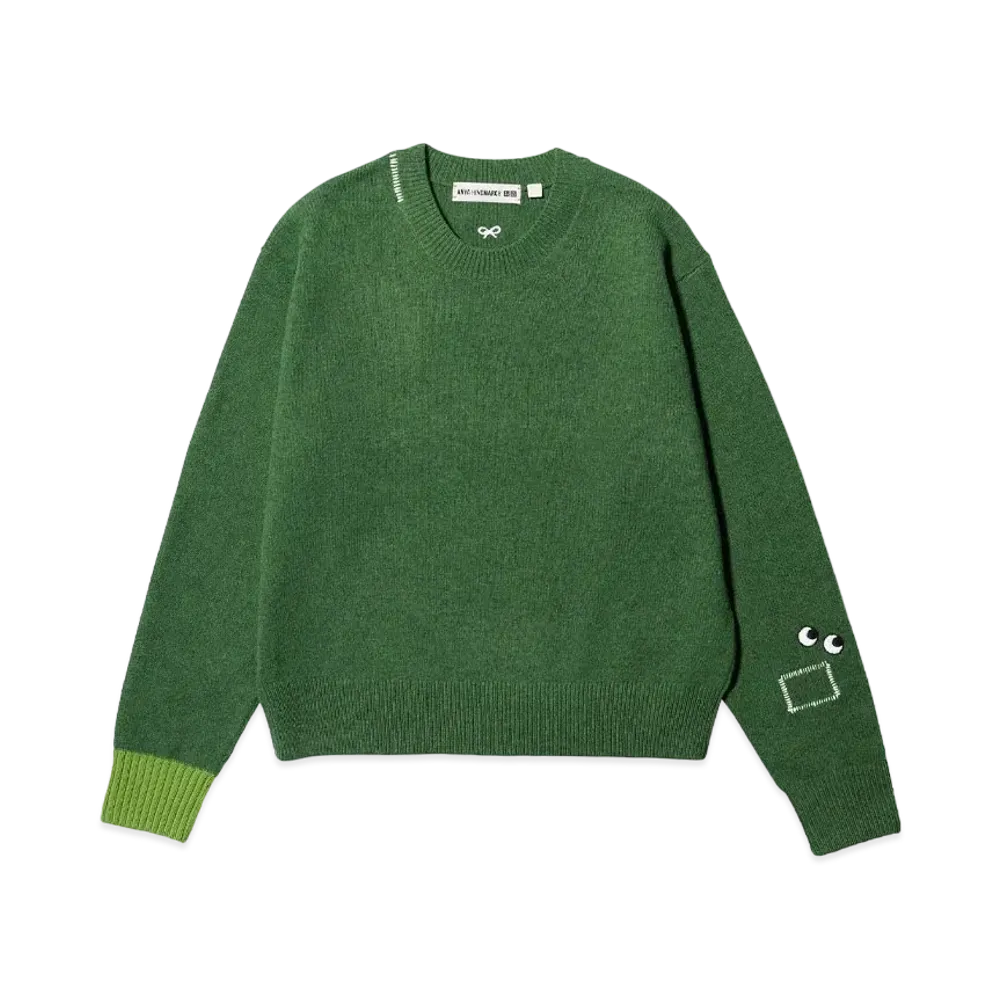 Uniqlo X Anya Hindmarch Premium Lamb Crew Neck Sweater "Green"
