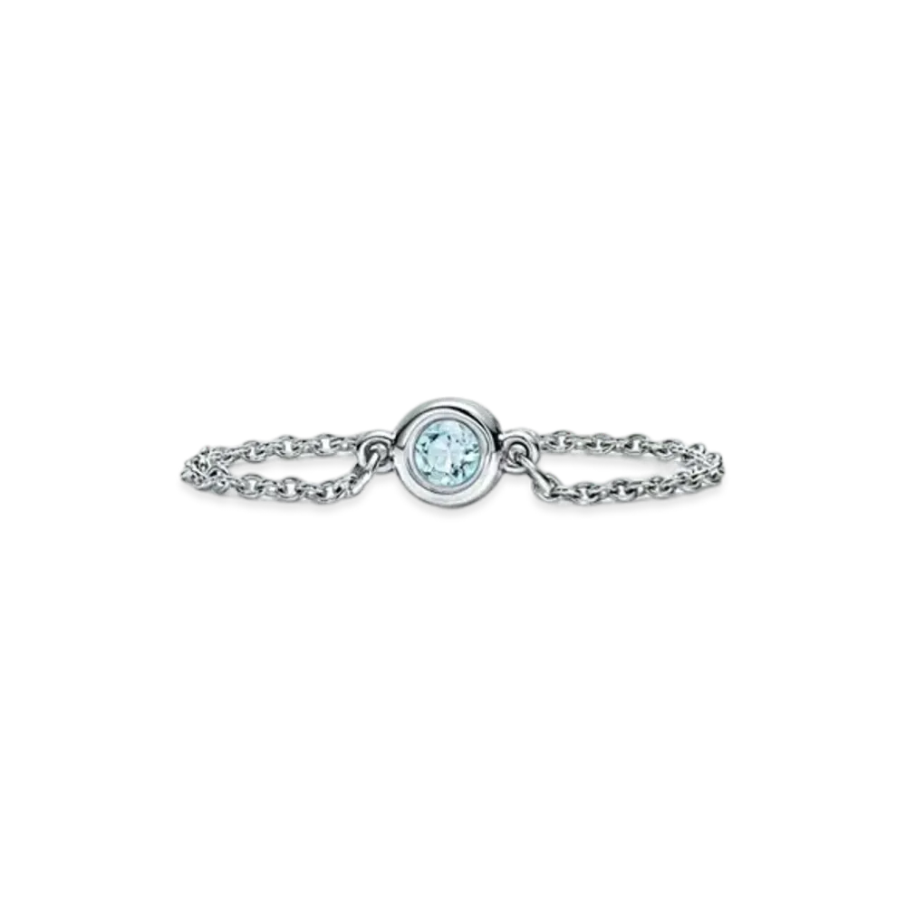Tiffany & Co. Elsa PerettiColor By The Yard Ring Aquamarine "Silver"