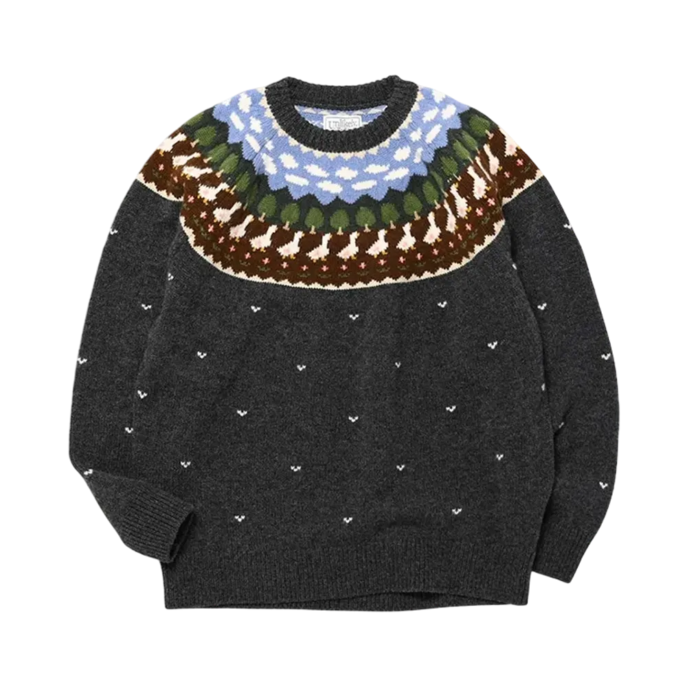 Unlikely Fair Isle Duck "Charcoal Gray"