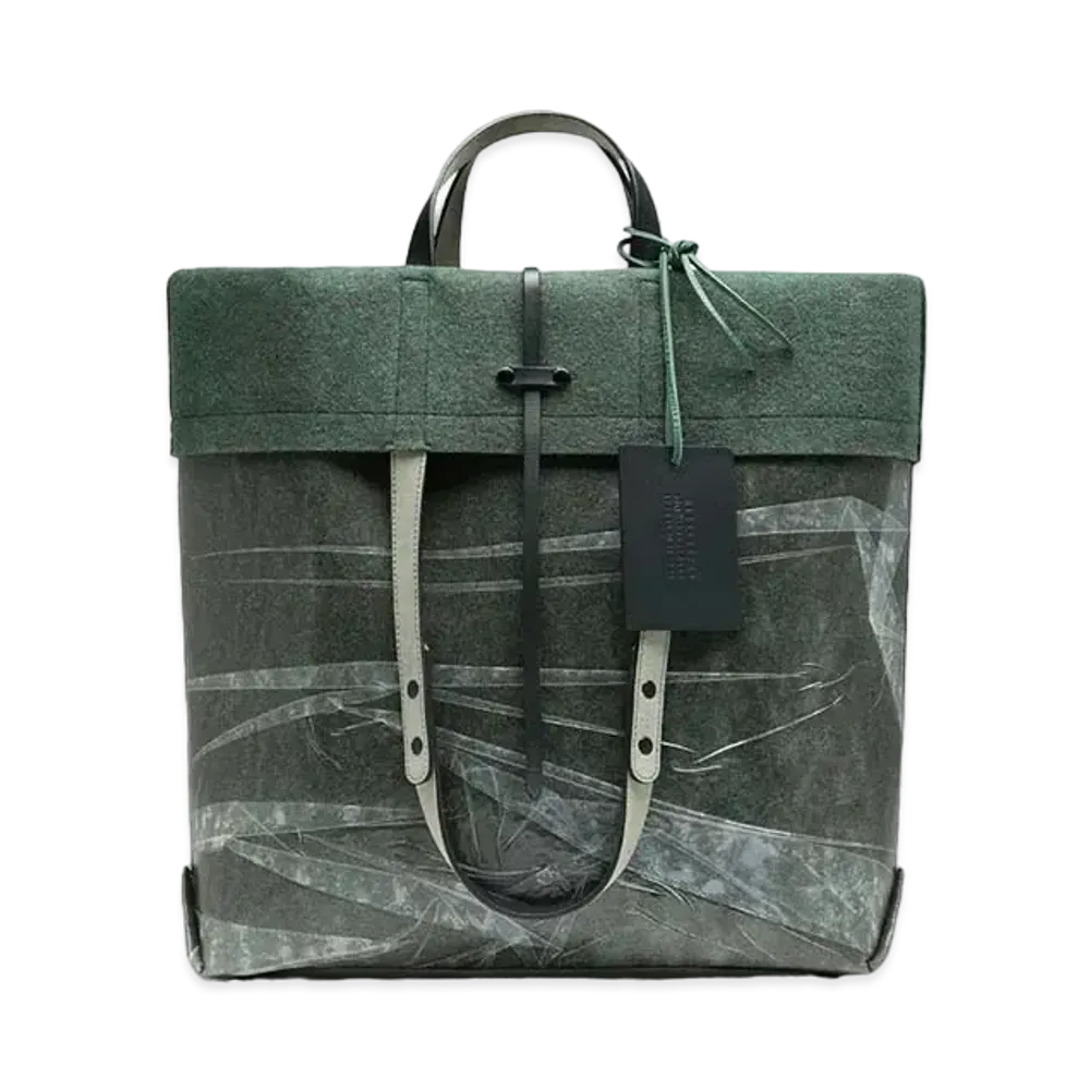 Maison Margiela Felt Wet Look Tote Bag "Green"