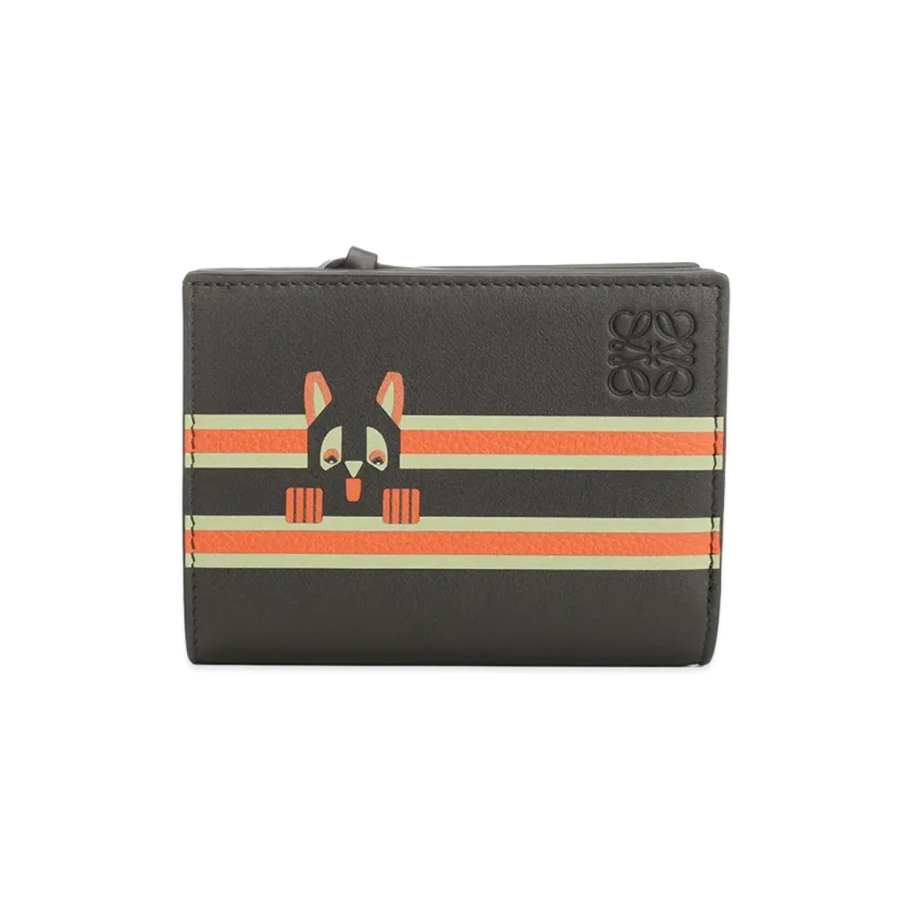 LOEWE Women's Futurist Cat Compact Wallet "Multicolor"