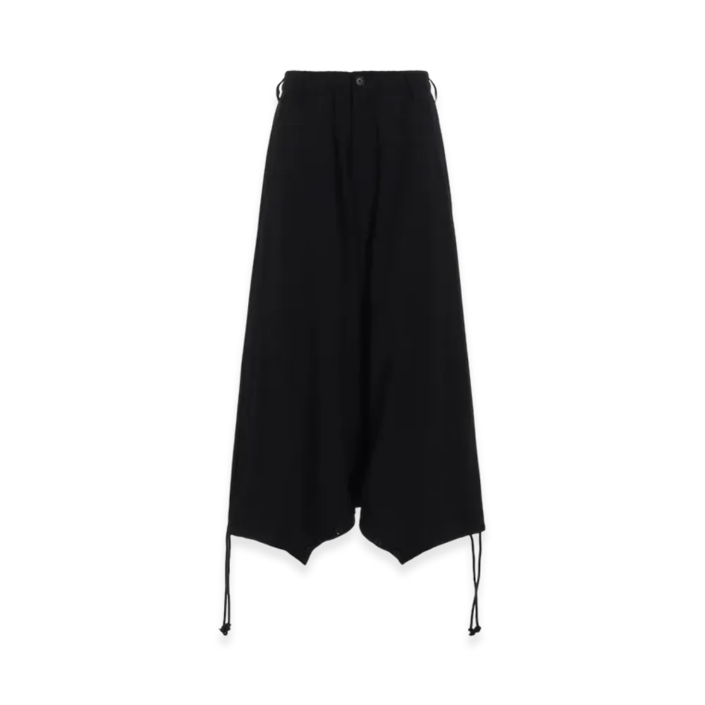 Ground Y Wool Gabardine Inseam Button Sarouel Pants "Black"
