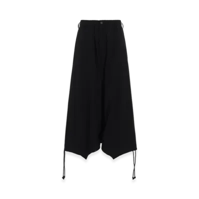 Ground Y Wool Gabardine Inseam Button Sarouel Pants "Black"