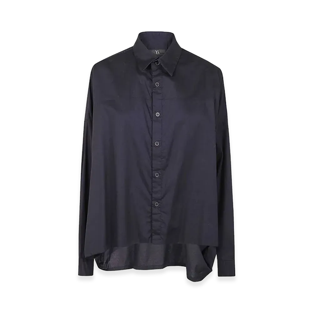 Yohji Yamamoto Women's Cotton Shirt "Dark Blue"