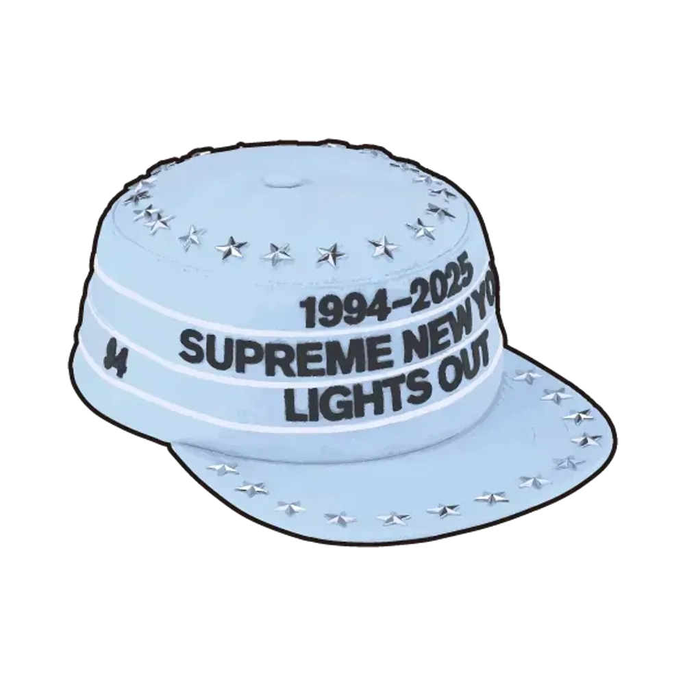 Supreme Stars Studded Pillbox Hat "Light Blue"
