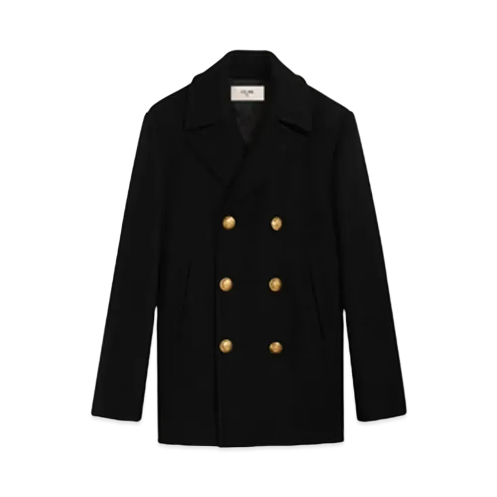 CELINE Rectangle Peacoat / Wool "Black"