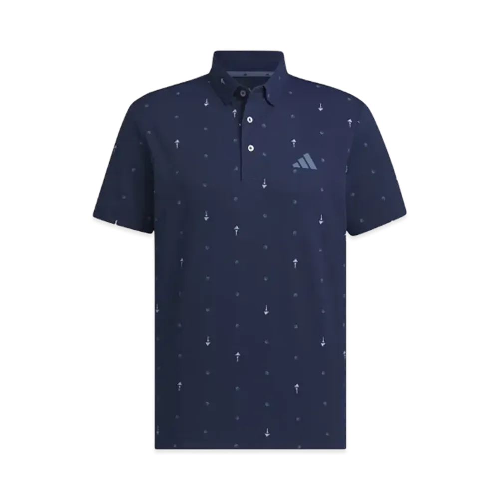 adidas PG Monogram Short Sleeve Polo Shirt "Collegiate Navy"