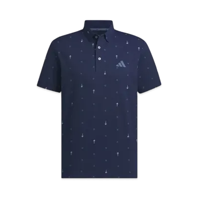 adidas PG Monogram Short Sleeve Polo Shirt "Collegiate Navy"
