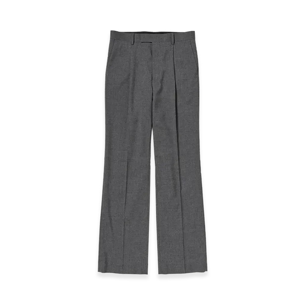 AURALEE Summer Twist Cashmere Pora Slacks "Top Charcoal Gray"