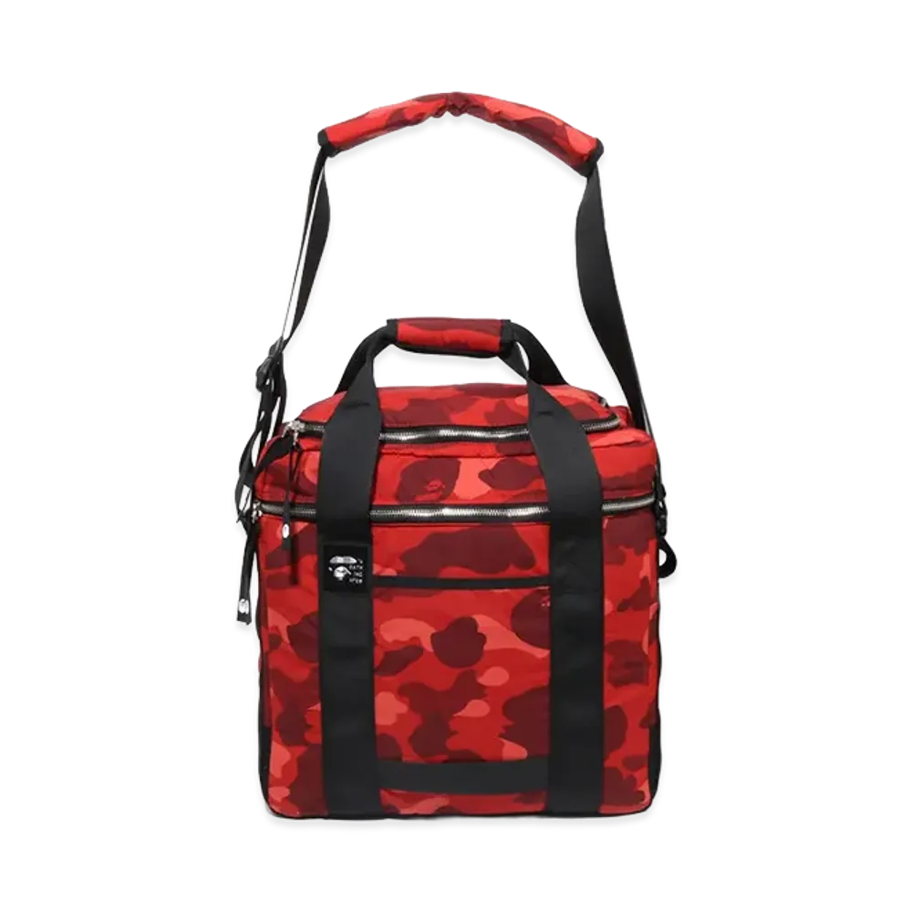 A BATHING APE Color Camo Records Bag "Red"