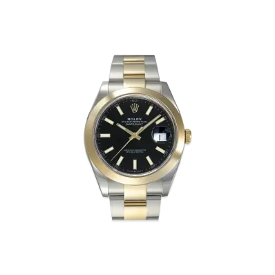 ROLEX Datejust 41 Oyster 41mm "Bright Black/Oyster Steel/Yellow Gold"