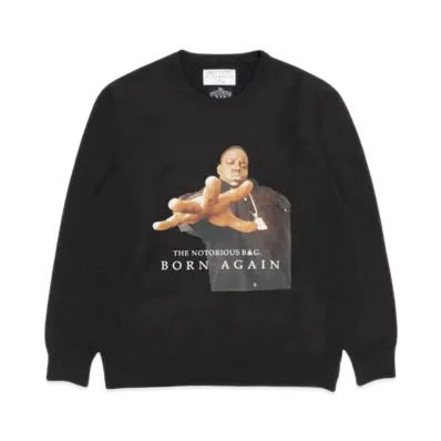 WACKO MARIA THE NOTORIOUS B.I.G. HEAVY WEIGHT SWEAT SHIRT "Black"