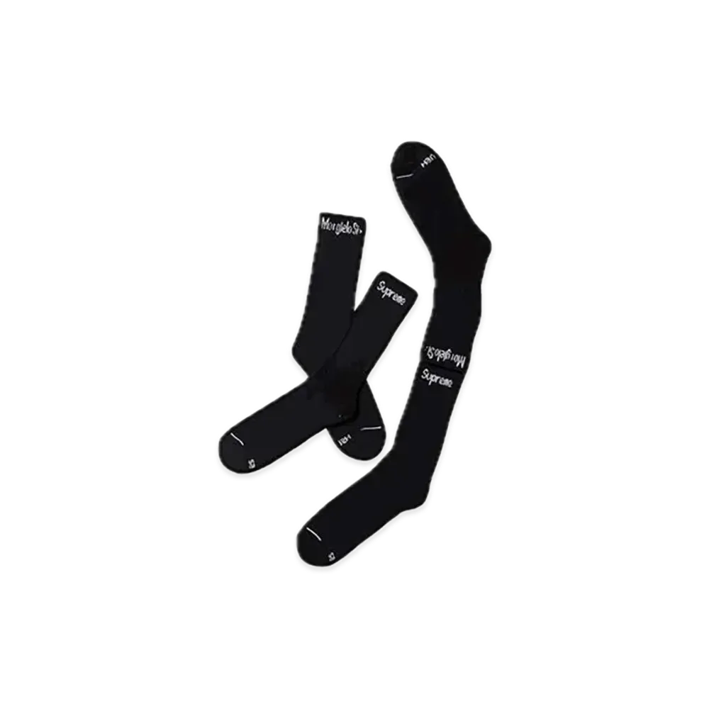 Supreme x MM6 Maison Margiela Hanes Crew Socks (1 Pack) "Black"