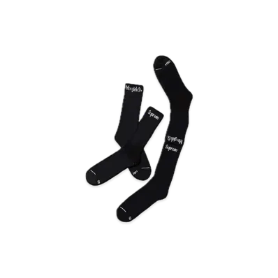 Supreme x MM6 Maison Margiela Hanes Crew Socks (1 Pack) "Black"