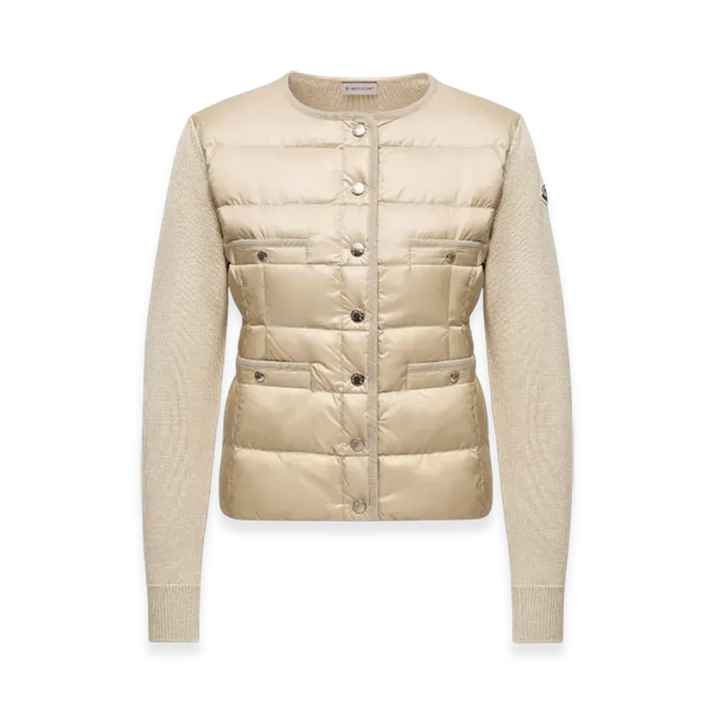 MONCLER Padded Wool Cardigan "Black"