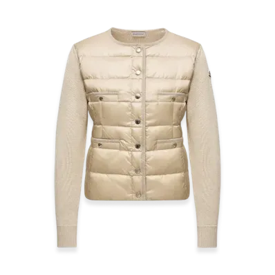 MONCLER Padded Wool Cardigan "Black"