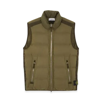 Stone Island G1428 Seamless Tunnel Nylon Down-TC Vest - 23FW "Olive Green"
