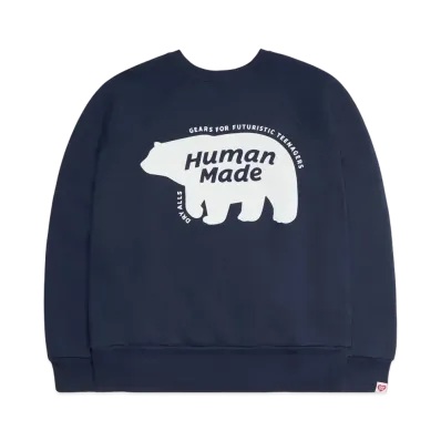 HUMAN MADE RAGLAN CREW NECK SWEATSHIRT "Navy"
