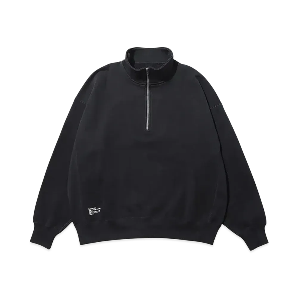 FreshService Heavy Oz Half Zip Pullover "Black"