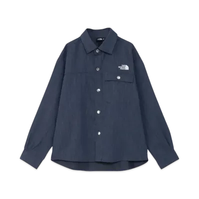 The North Face Kids Long Sleeve Denim Nuptse Shirt "Indigo"