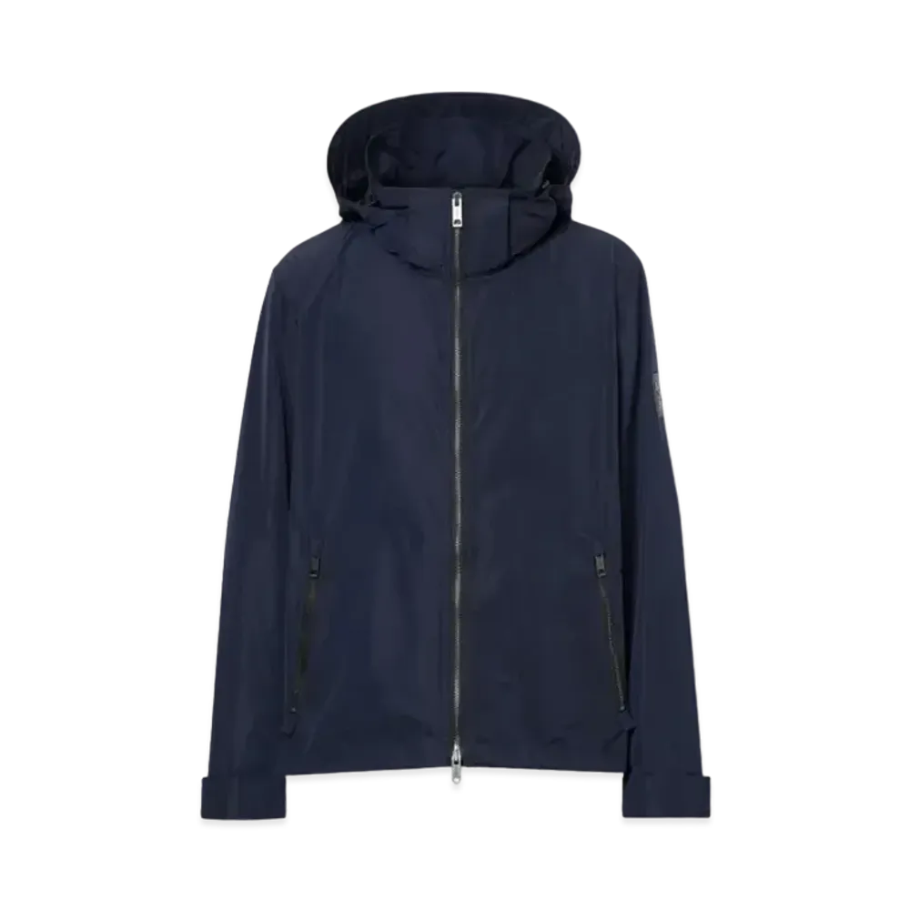 Burberry Men's Packaway Hood Shape-memory Taffeta Jacket "Ink"