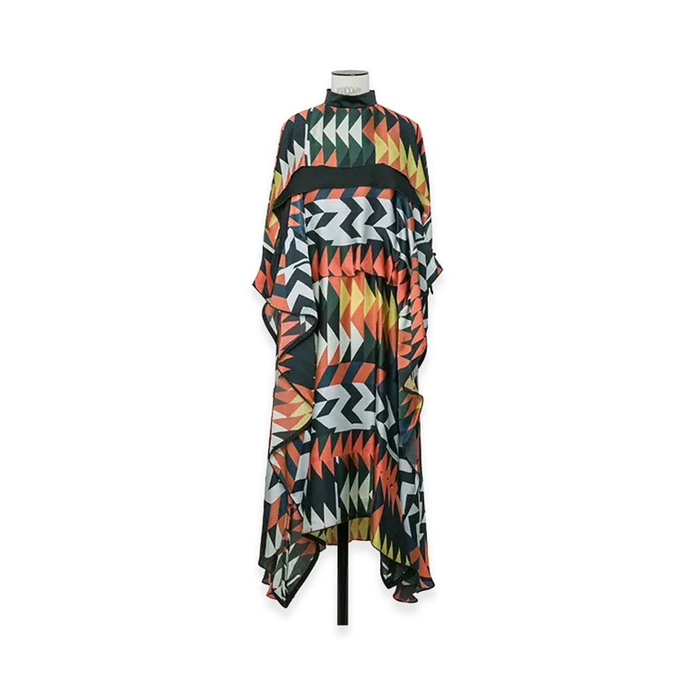 sacai x A.P.C. Women's Quilts Dress "Orange Multi"