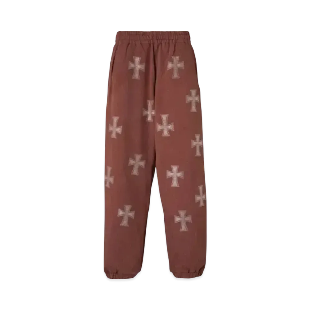 Unknown London Cross Rhinestone Jogger "Brown"