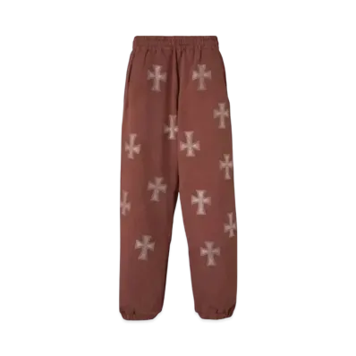 Unknown London Cross Rhinestone Jogger "Brown"