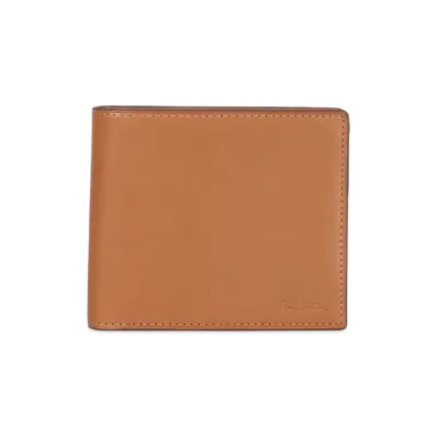 Paul Smith Vegetarian Stripe Trim Bifold Wallet "Camel"