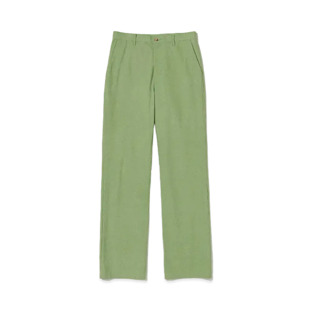 AURALEE Washed Hard Twist Canvas Pants "Green"