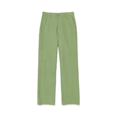 AURALEE Washed Hard Twist Canvas Pants "Green"