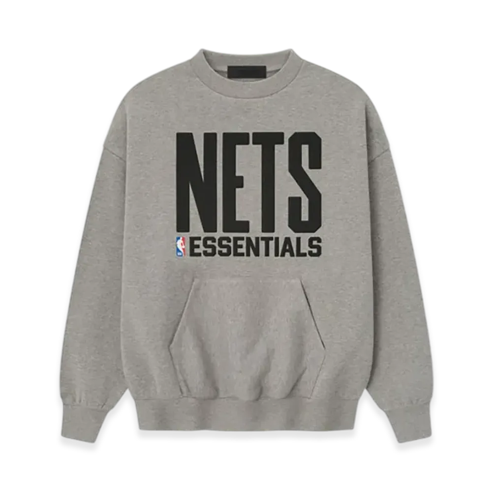 FEAR OF GOD ESSENTIALS Nets Sport Crewneck "Warm Heather"