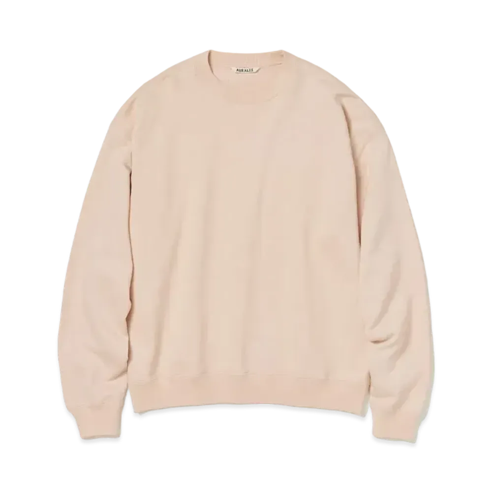 AURALEE Pima Light Sweat P/O "Light Pink"