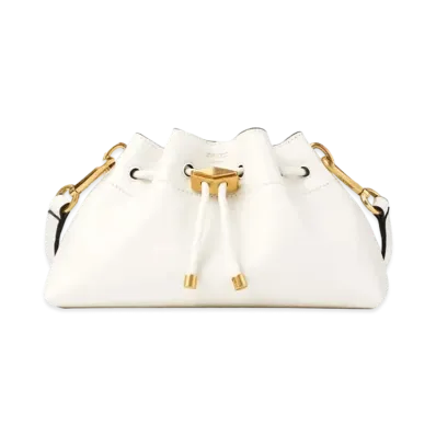 Jimmy Choo Cinch S Calf Leather Bag "Latte/Gold"
