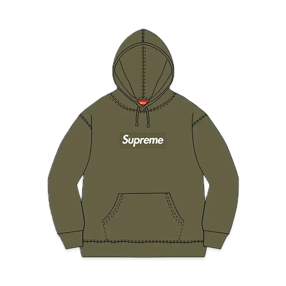 Supreme Box Logo Hooded Sweatshirt "Army" (11FW)